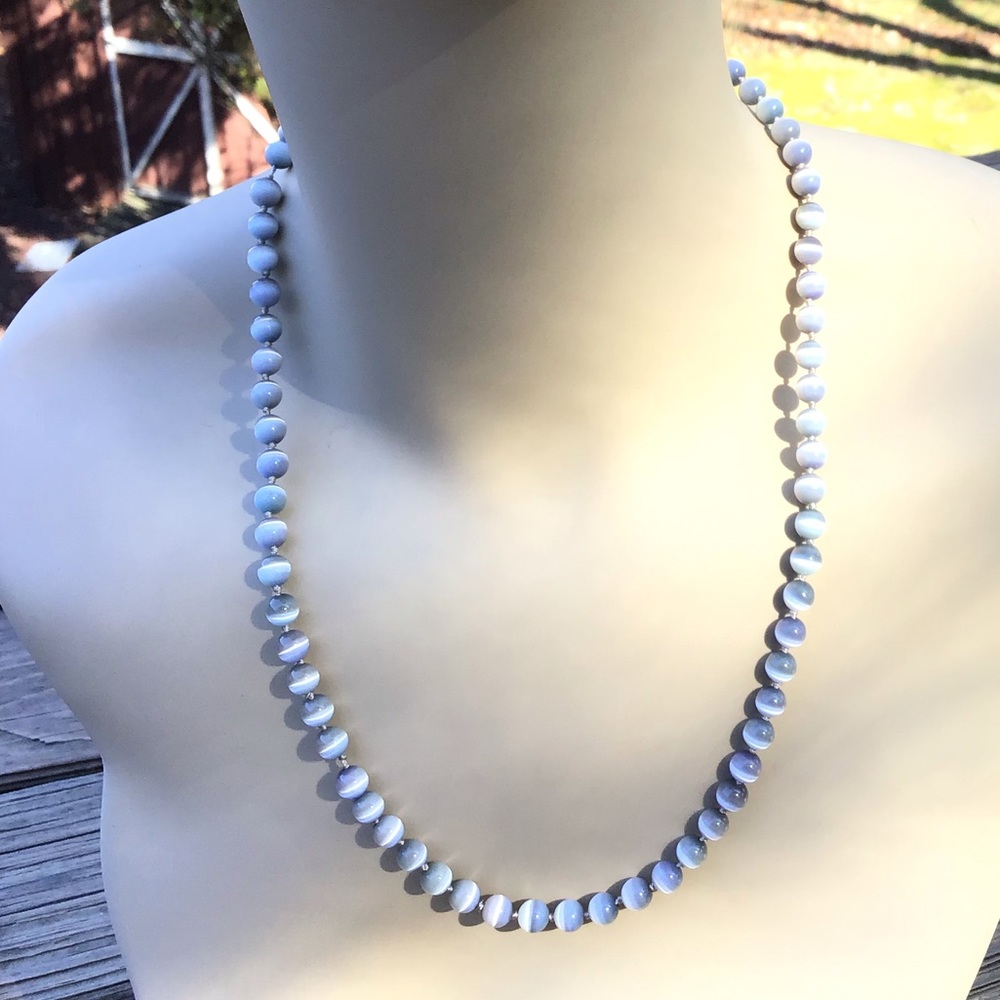 Handcrafted Cat’s Eye Necklace 20” NWT - Picture 8 of 9